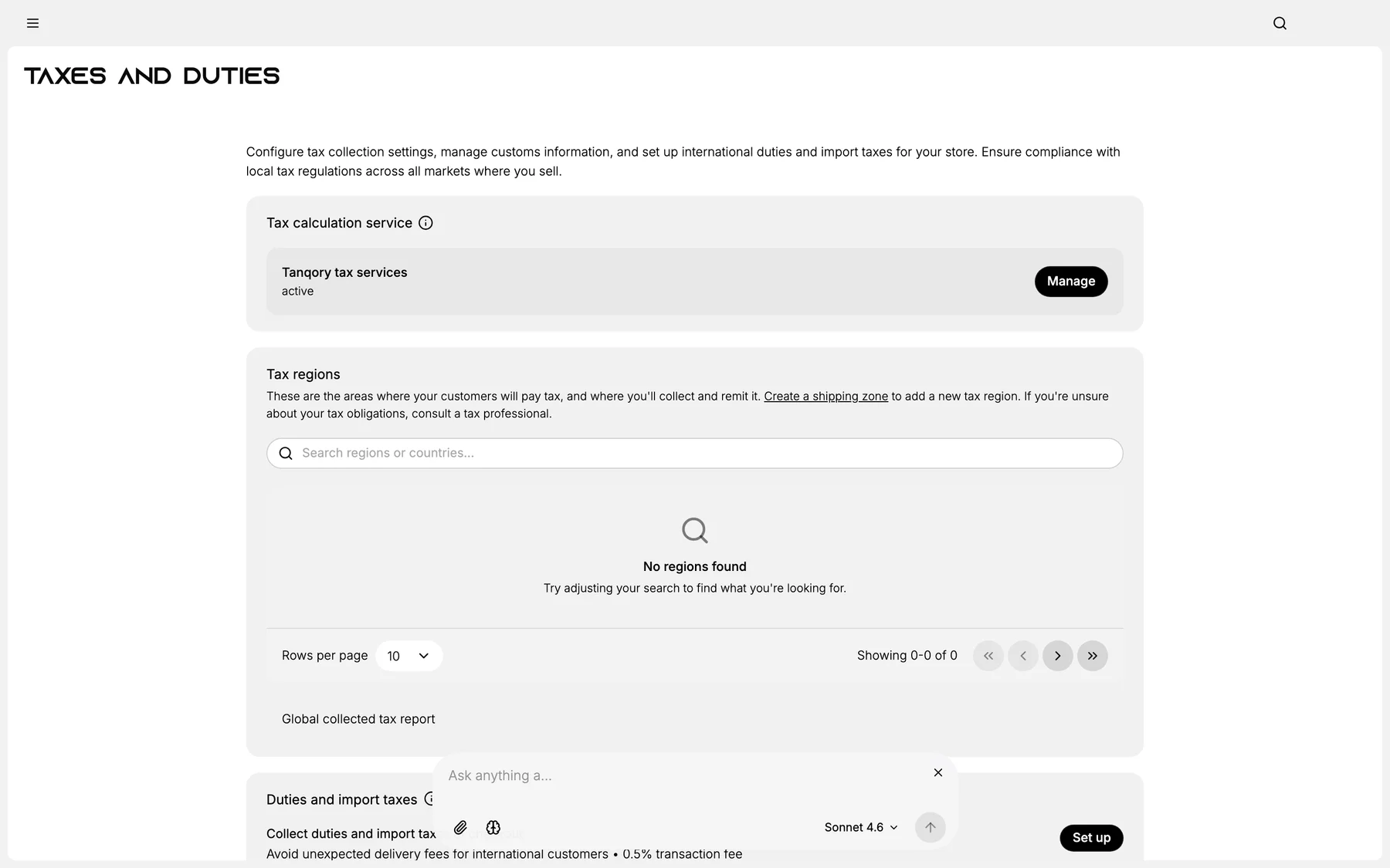 Step 1: Settings > Taxes